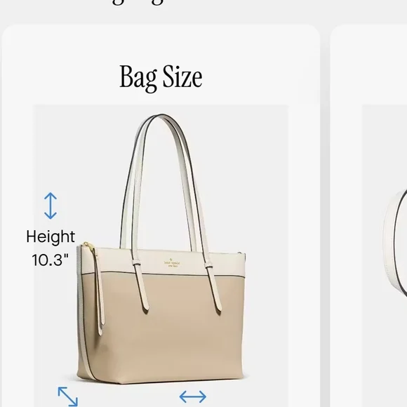 Kate Spade Tan & Cream Tote – New With Tags - Picture 3 of 6